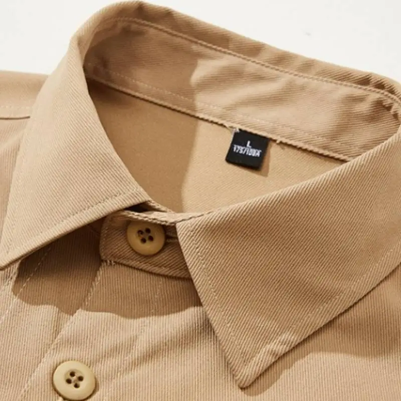 Fashionable Plain Silk Shirt-5