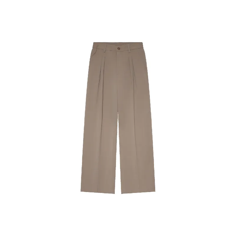 Casual Loose Blended Synthetic Fabrics Suit Trousers-0