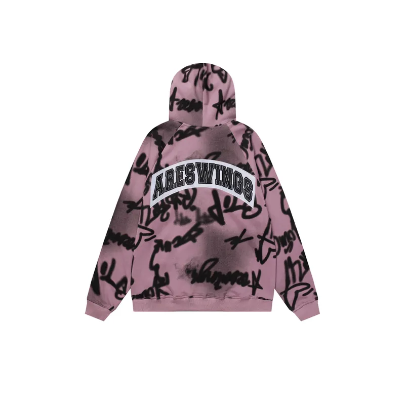 Tie Dye Hooded Embroidered Versatile Sweatshirt-1