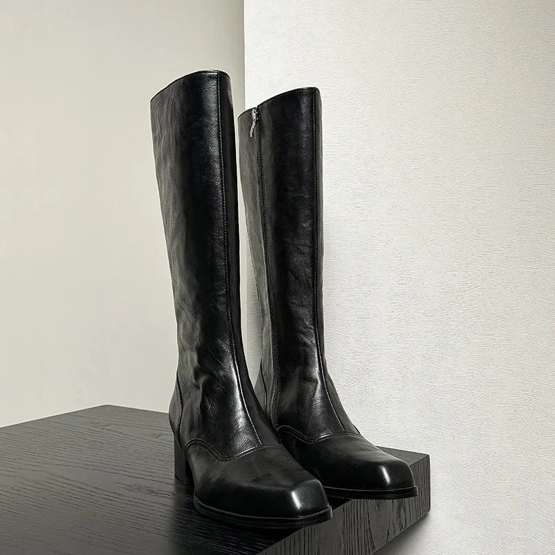 Simple Fashionable Knee High Boots-1
