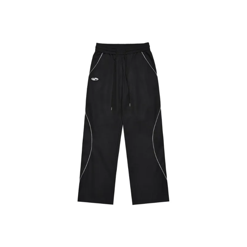 Sports Loose Blended Synthetic Fabrics Casual Pants-4