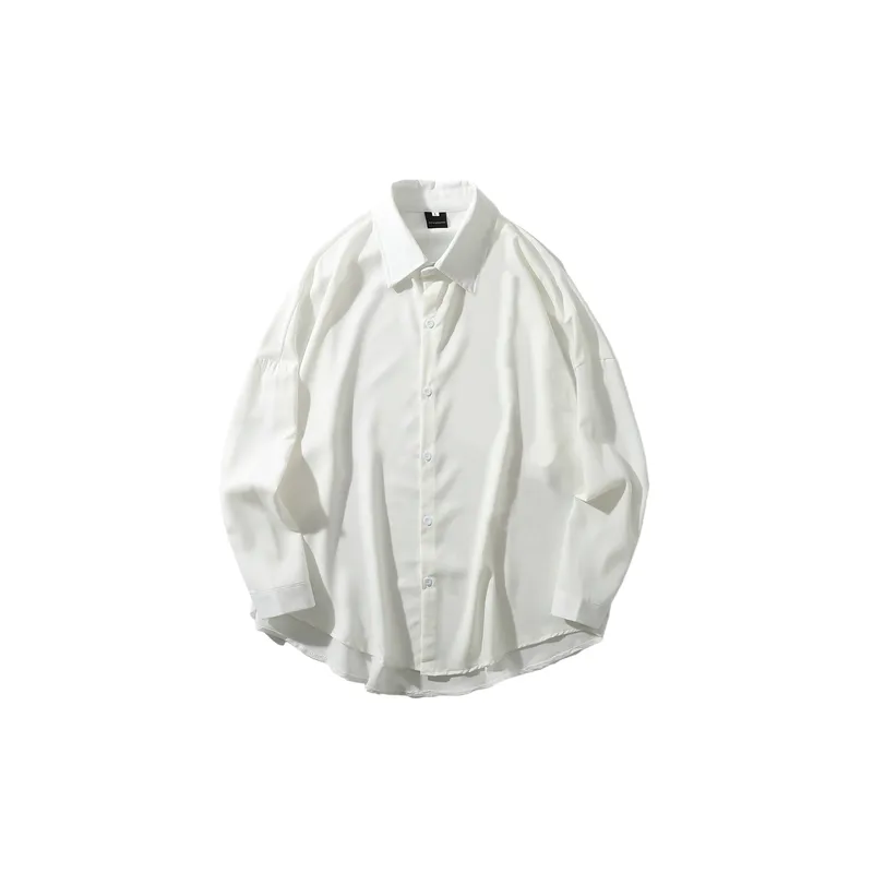 Casual Plain Long Sleeve Shirt-2