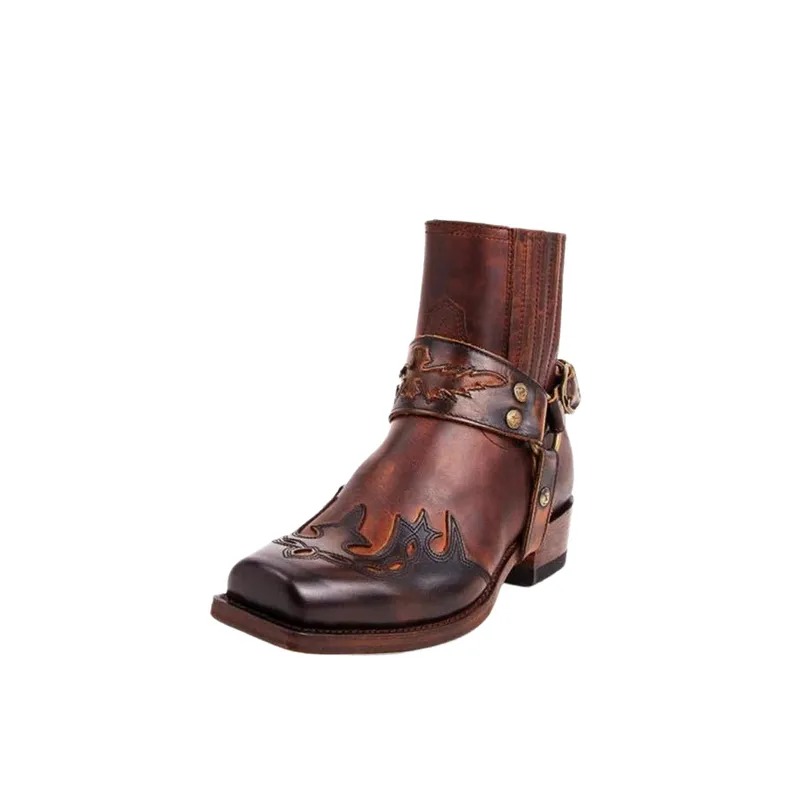 Retro Fashionable Mid Calf Boots-1