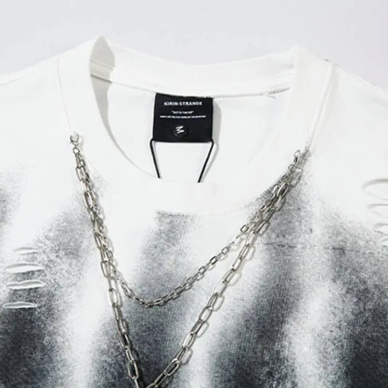 Street Loose Cotton Blended Fabric T Shirt-4