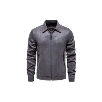 Fashionable Plain Blended Synthetic Fabrics Jacket