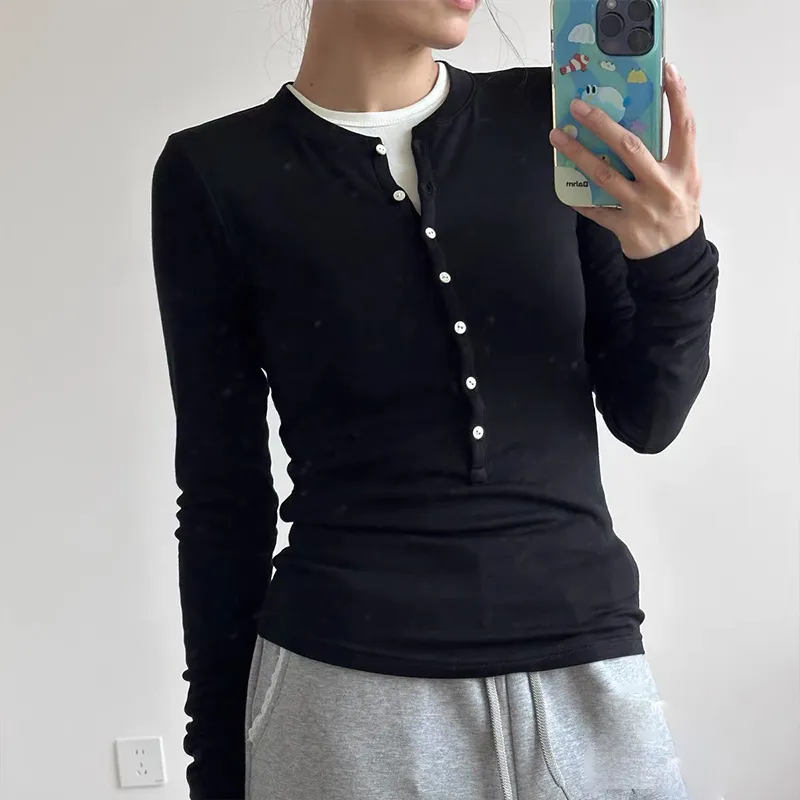 Simple Plain T shirt Women-10