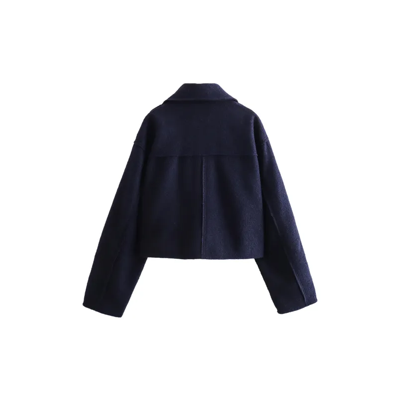 Simple Zipper Polyester Jacket Women-6