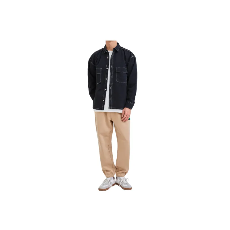 Plain Loose 100% Cotton Shirt Unisex-2