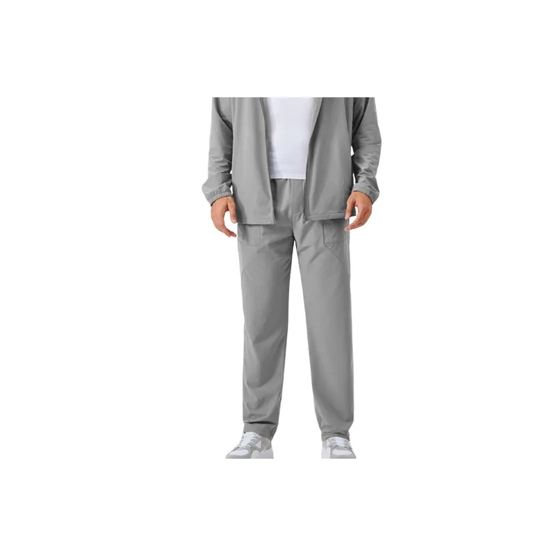 Loose Basics Nylon Sports Pants-4