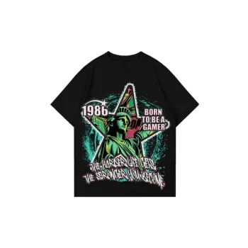 Street Print Milk Fiber T Shirt