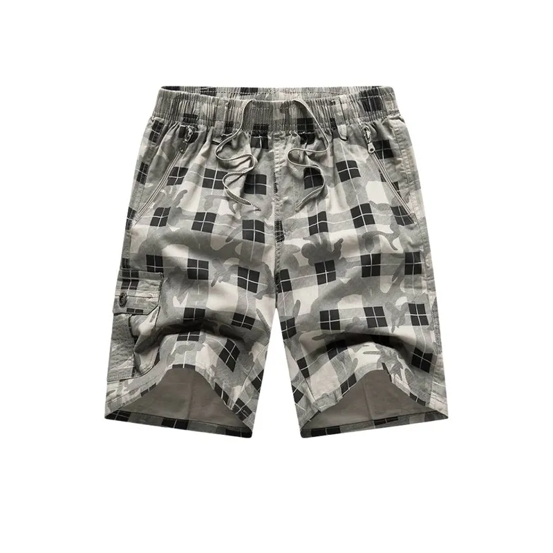 Loose Casual Camouflage Plaid Printed Large Pants-10