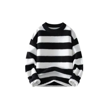 Casual Contrast Color Blended Synthetic Fabrics Sweater