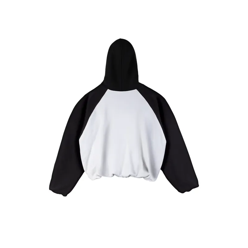 Crewneck Colorblock Oversized Double Layer Hoodie-3