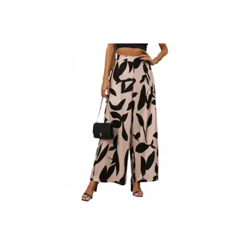 Simple Print Casual Pants