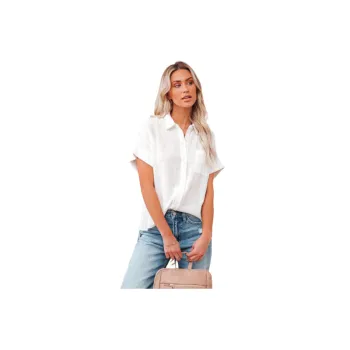 Casual Plain Cotton Shirt Women