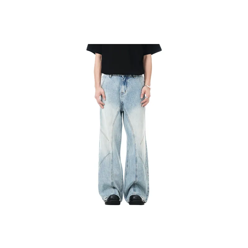 Retro Straight Leg Jeans-2