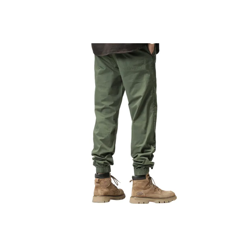 Fashionable Loose Cotton Cargo Pants-1