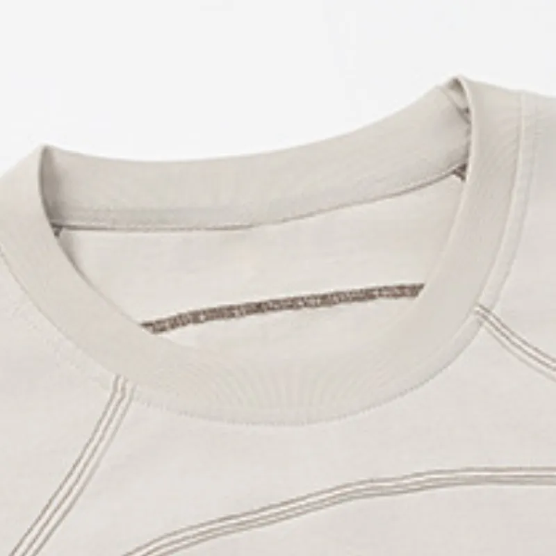 Plain Letter 100% Cotton T Shirt-4