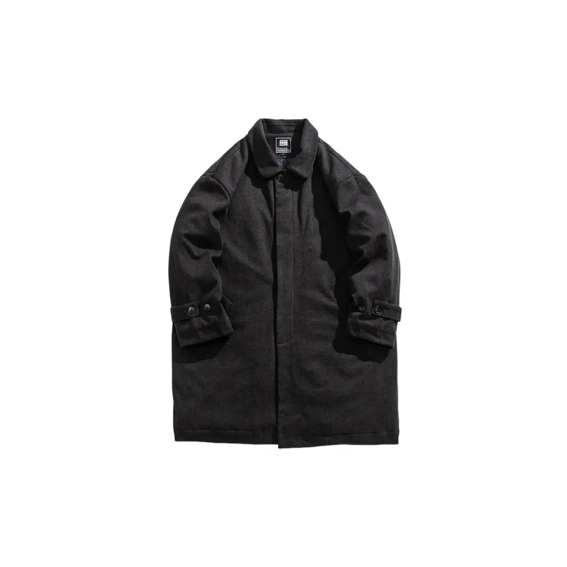 Retro Loose Woolen Fabric Coat-0