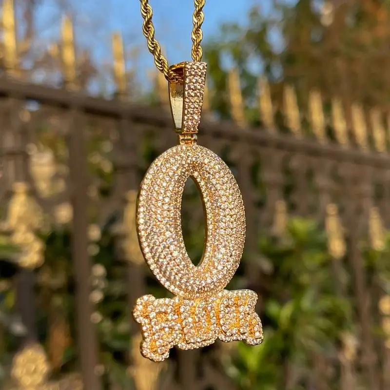 Hip Hop Letter Necklace-1