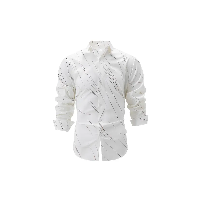 Fashionable Long Sleeve Cotton Blended Fabric Shirt-2