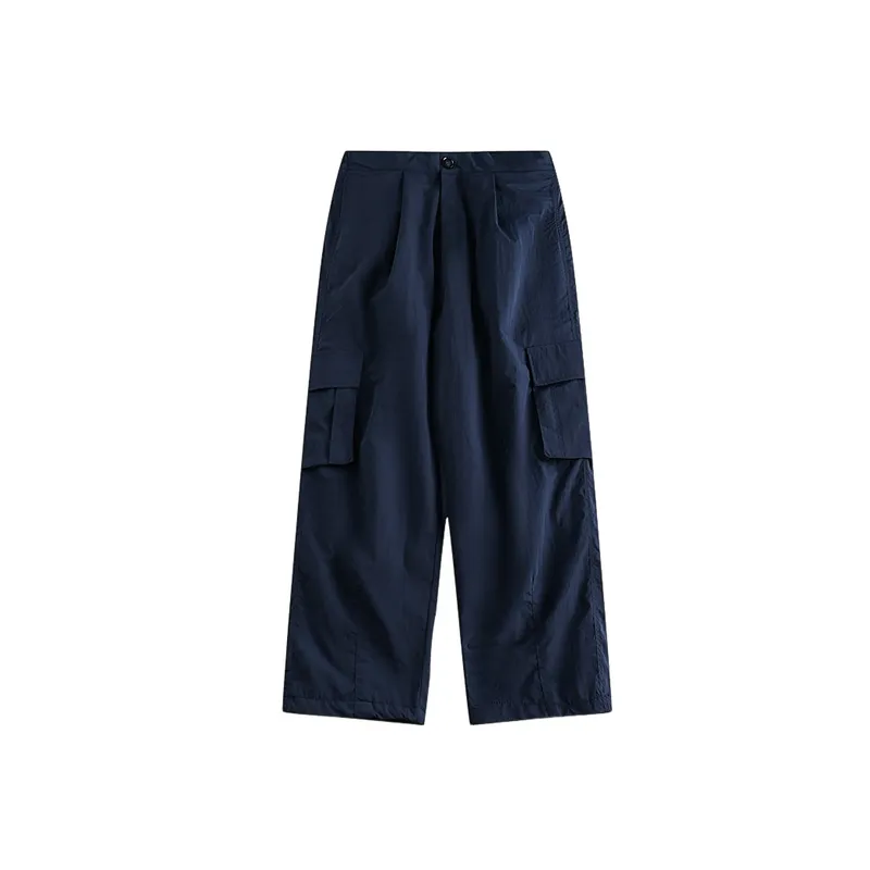 Retro Loose Blended Synthetic Fabrics Baggy Casual Pants-6