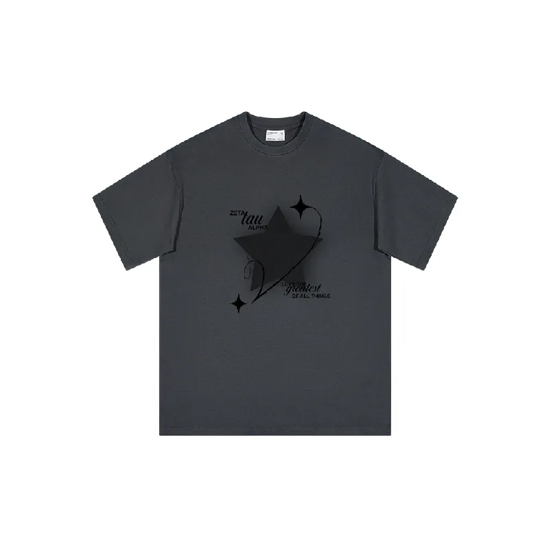 Fashionable Loose Combed Cotton T-Shirt-2