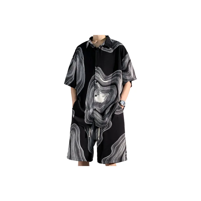 Ice Silk Beach Shirt Suit