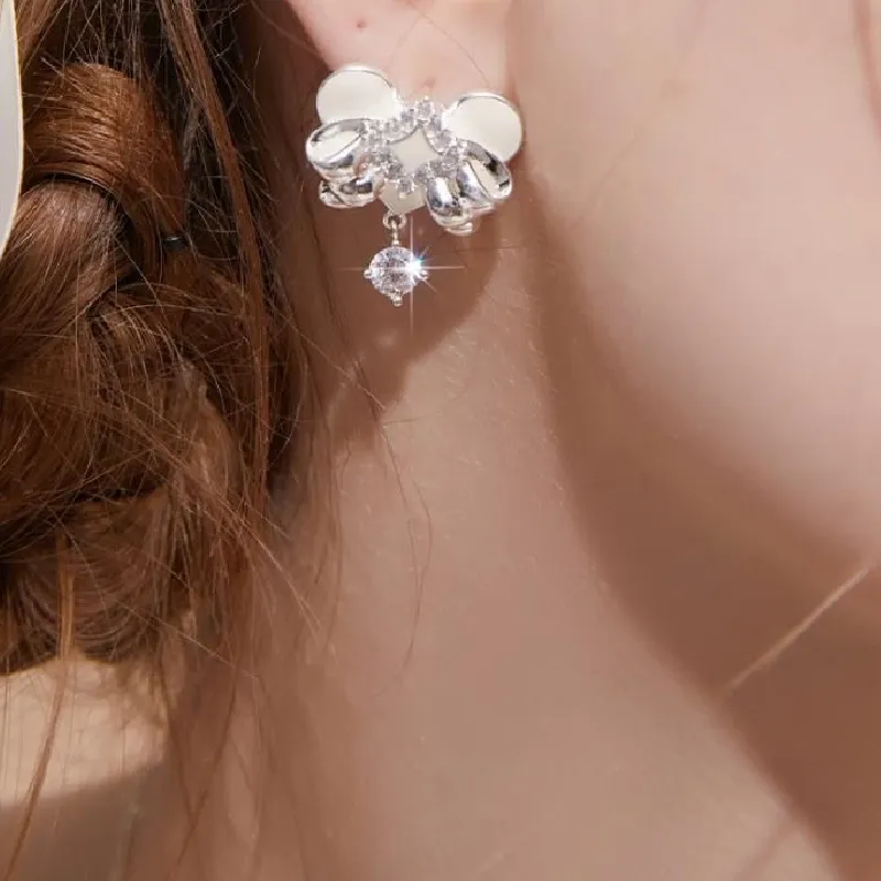 Romantic Elegant Bow Earring-2