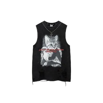 Casual Ripped Cotton Vest