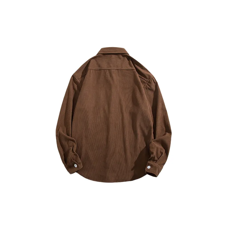 Loose Casual Corduroy Shirt-3