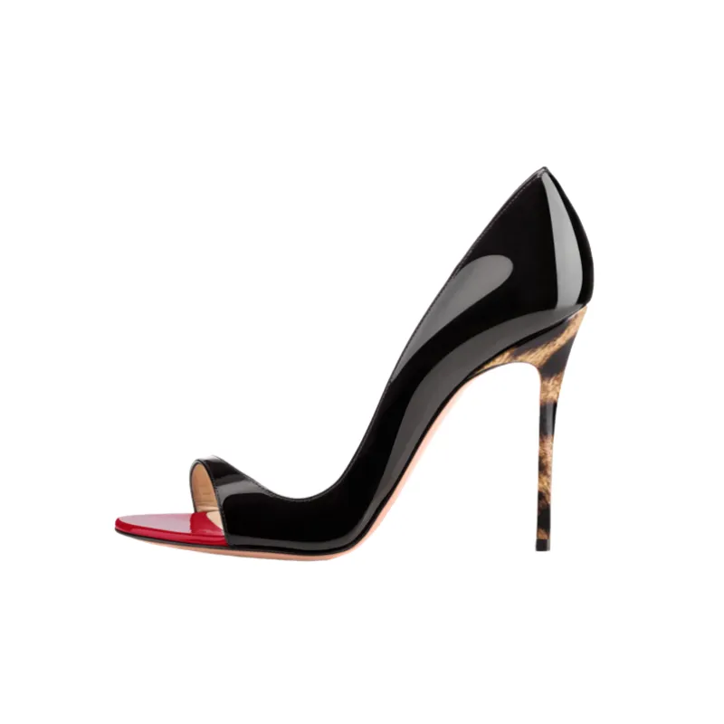 Simple Contrast Color High Heels-2