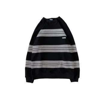 Color Contrast Striped Sweatshirt