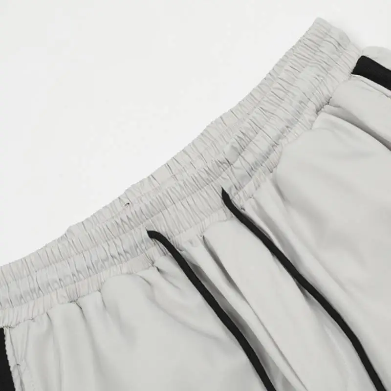 Retro Funky Blended Synthetic Fabrics Casual Pants Unisex-4