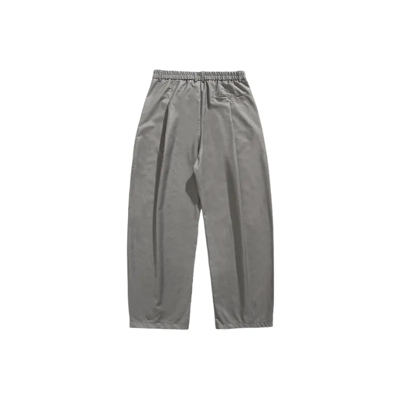 Casual Loose Linen Blend Fabric Suit Trousers-3