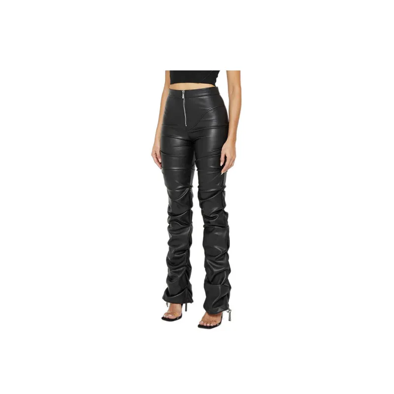 Fashion Casual Leather Pants-4