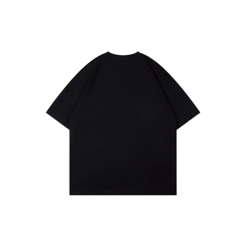 Street Fashion Sand Print Short sleeved T shirt-5