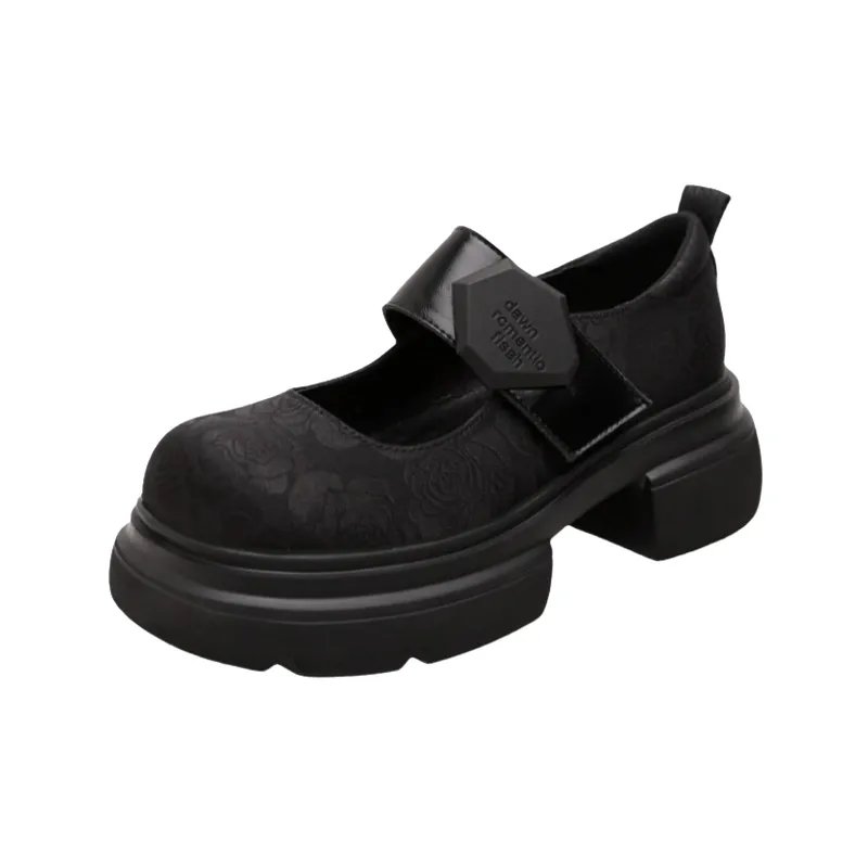 Retro Embroidery Mary Jane Shoes-8
