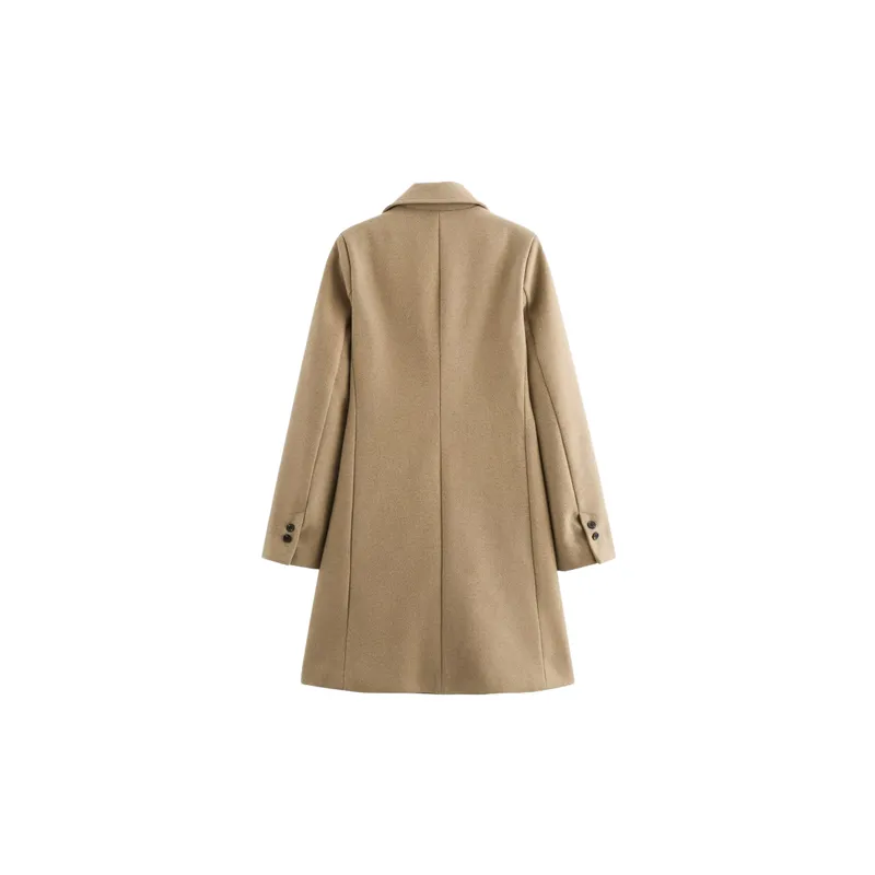 Fashionable Loose Polyester Coat Women-3