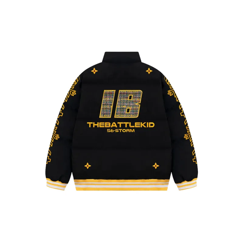 Casual Loose Blended Synthetic Fabrics Quilted Jacket-5