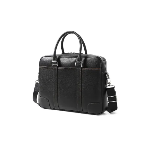 GUCCI Supreme Canvas With Leather Trim Canvas Bag Briefcase Mens Black