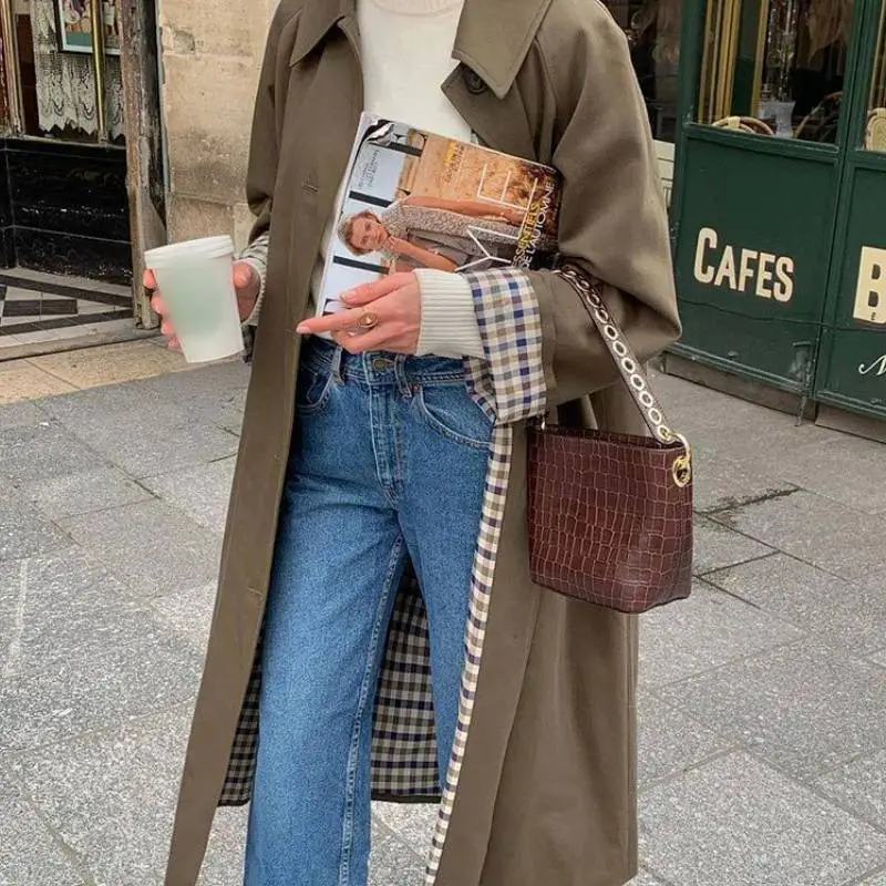 Fashionable Loose Trench Coat-1