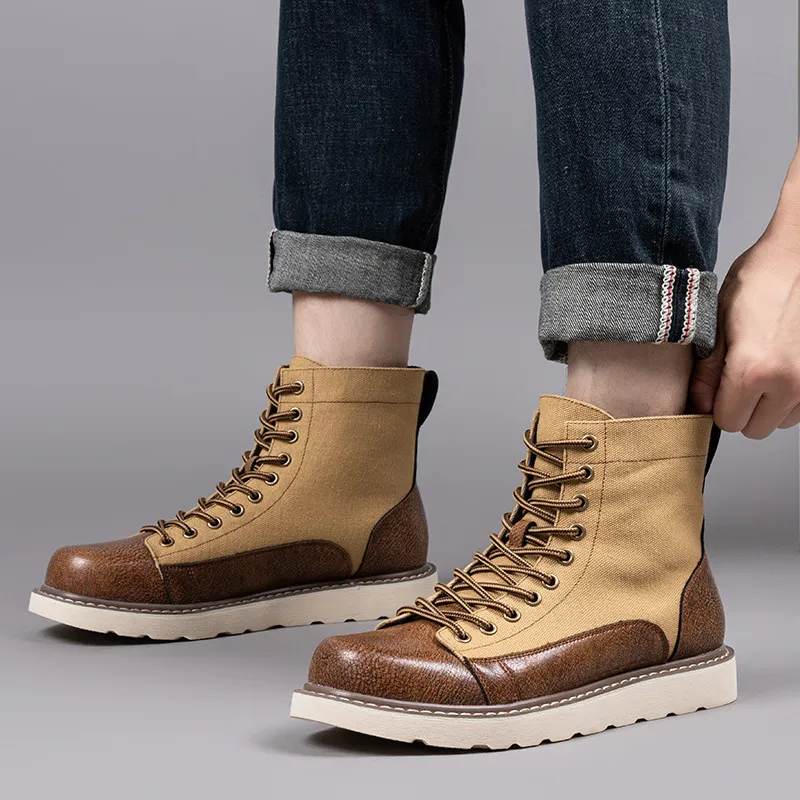 Simple Retro Outdoor Boots-4