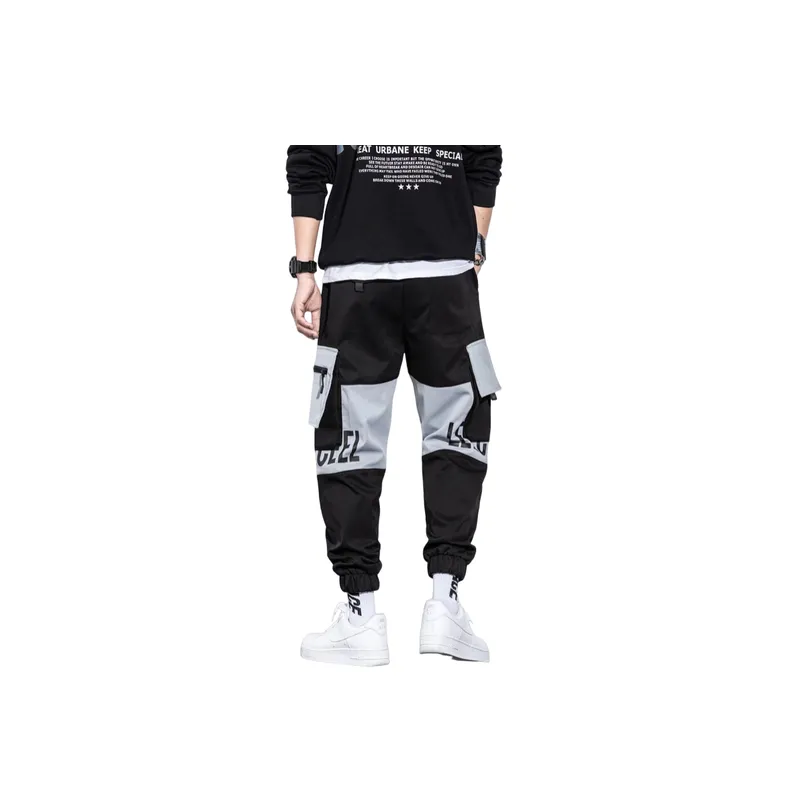 Functional Stitching Loose Casual Pants-4