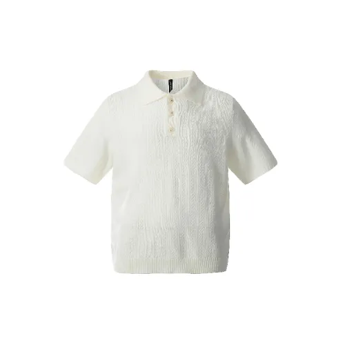 Fashionable Hollow Out Blended Synthetic Fabrics Polo