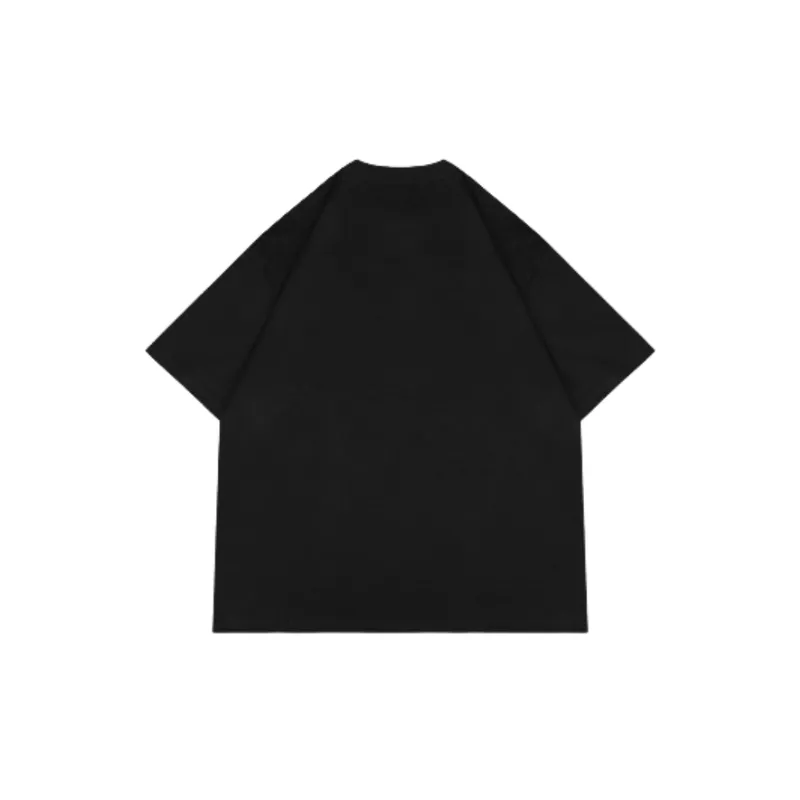 Retro Dark Cross Printed Washed Short sleeved T shirt-7