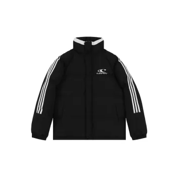 Casual Striped Blended Synthetic Fabrics Quilted Jacket