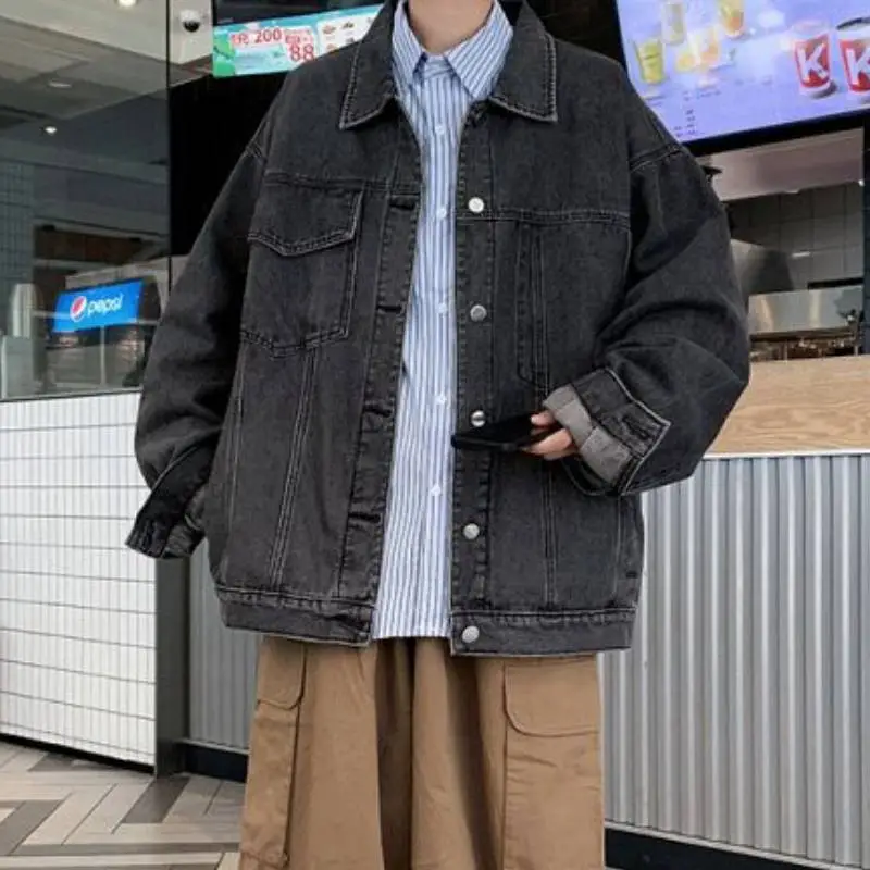 Simple Plain Denim Jacket-2