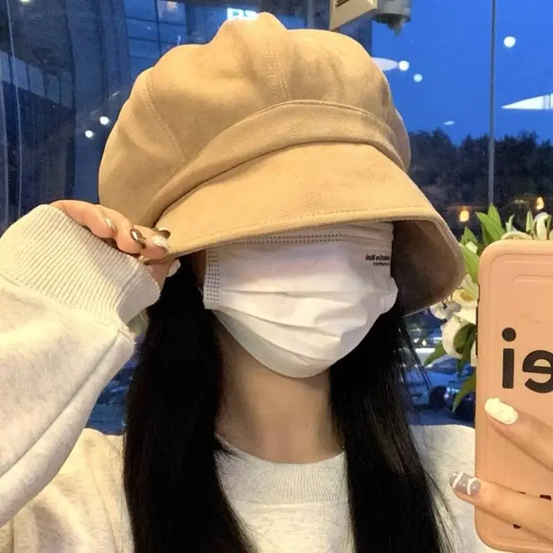 Street Simple Bucket Hat Women-4
