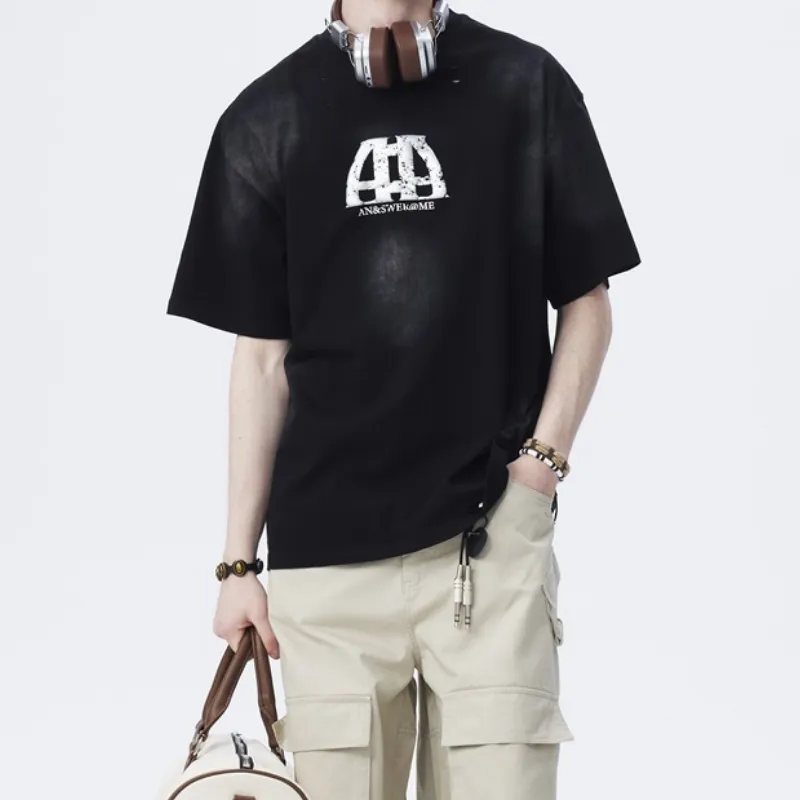 Trendy Loose 100% Cotton T Shirt-8